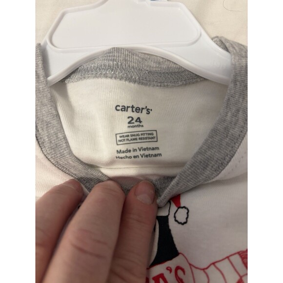 Carter’s 24M Pajama Set Penguin “Santa’s Helper” Christmas Kids Holidays Gifts - Picture 9 of 10